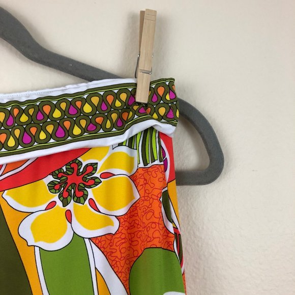 Trina Turk roll top swim pant cover-up psychedelic - Picture 7 of 10